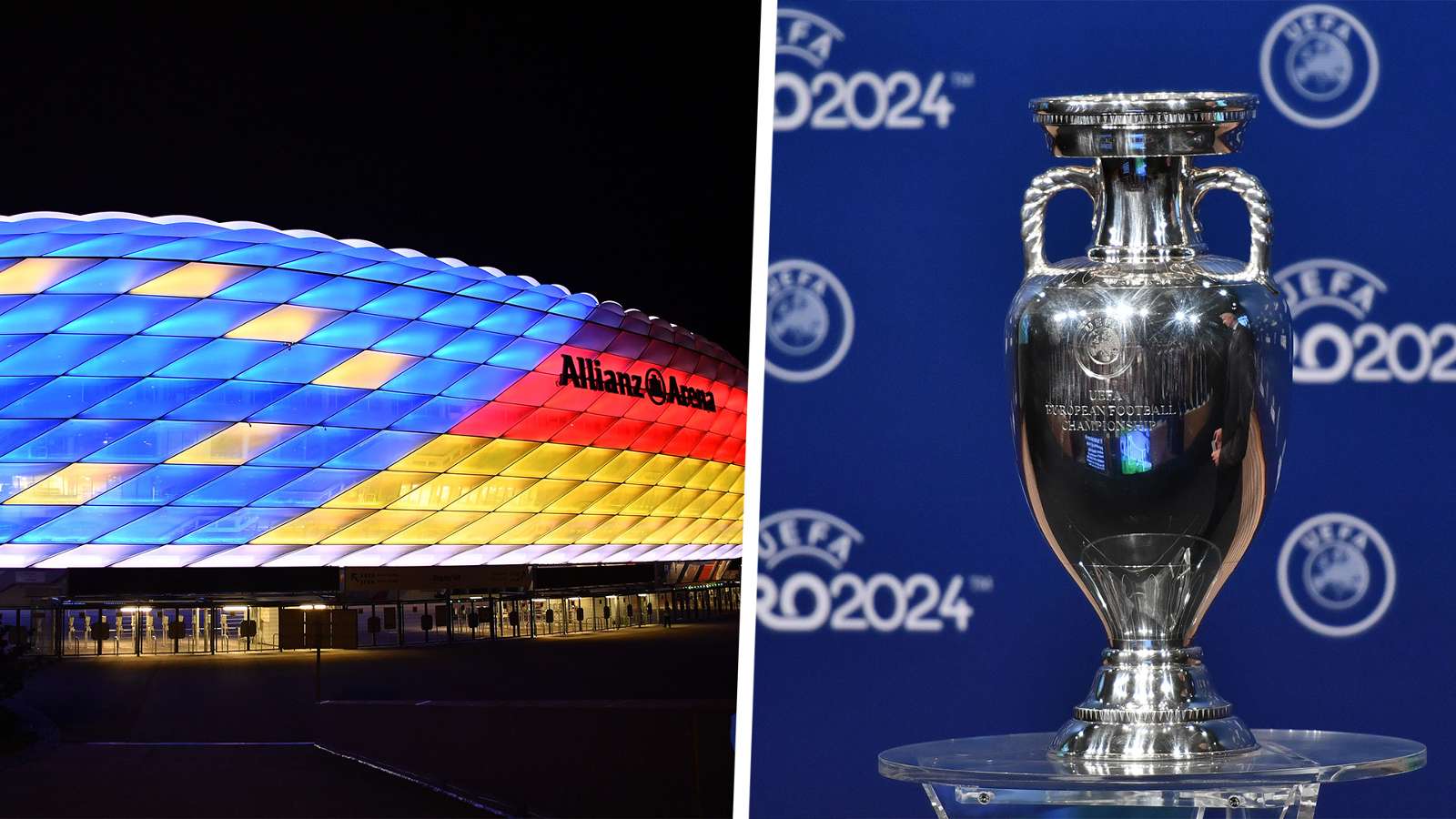 欧足联对举办大型赛事的比赛要求规定了欧洲杯比赛的最低场馆容量（3个最低容量为5万
